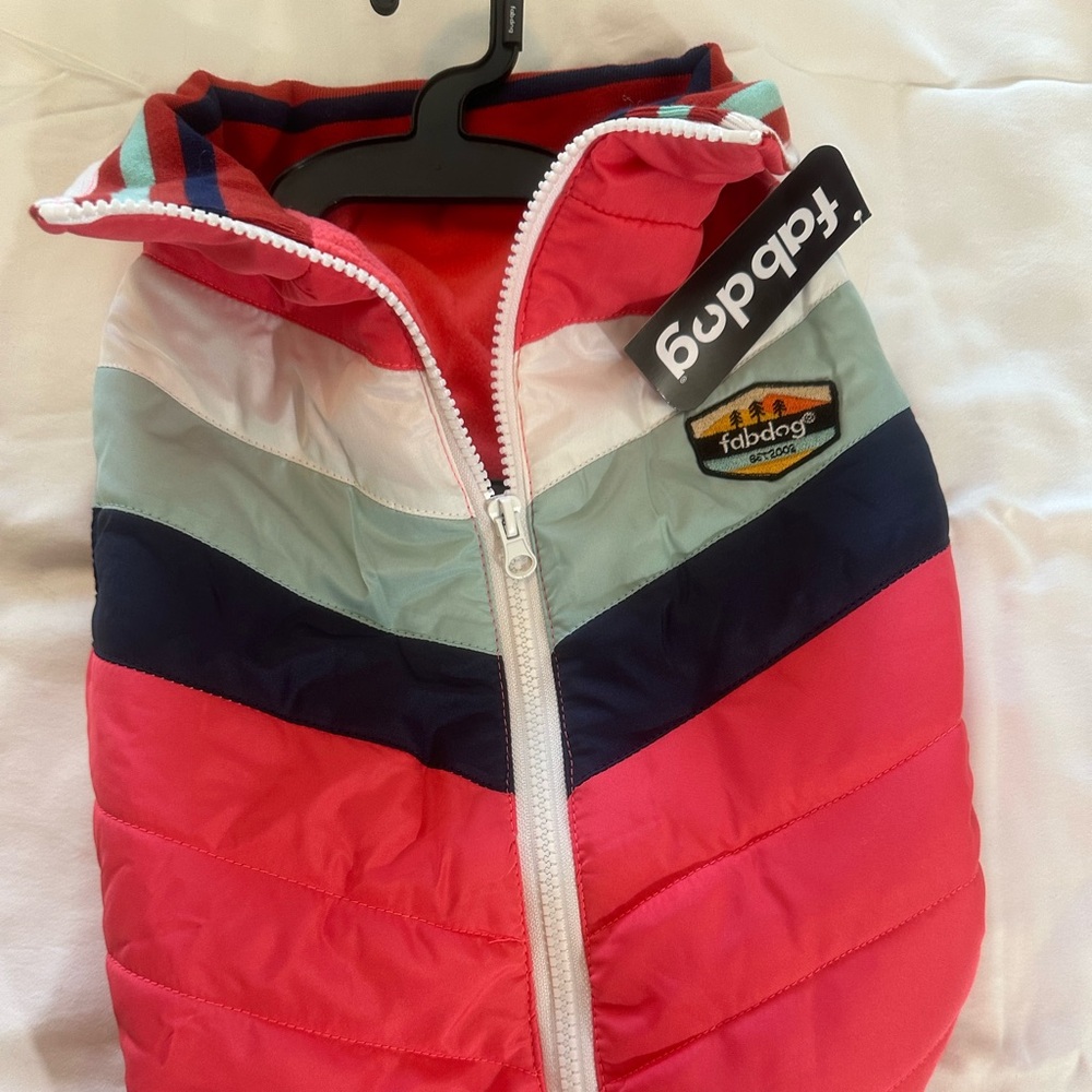 FabDog Chevron Coat (Melon) - Picture 1 of 5